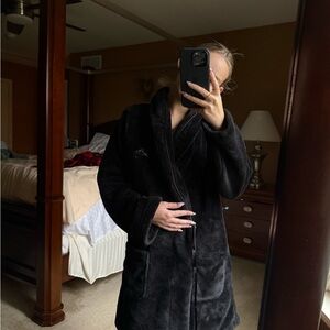 Black Plush Robe